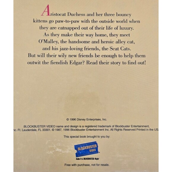 DISNEY THE ARISTOCATS MARIE CAT PLUSH BUNDLE DISNEY BABIES BLANKET VINTAGE BOOK - Picture 8 of 12